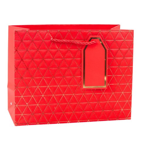 Torba Prezentowa Geometryczna Złote Linie 23 x 18 x 10 cm LEAN