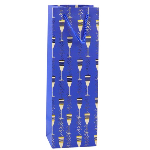 Torba Prezentowa Na Butelkę Motyw Kieliszków 36 x 12 x 10 cm LEAN