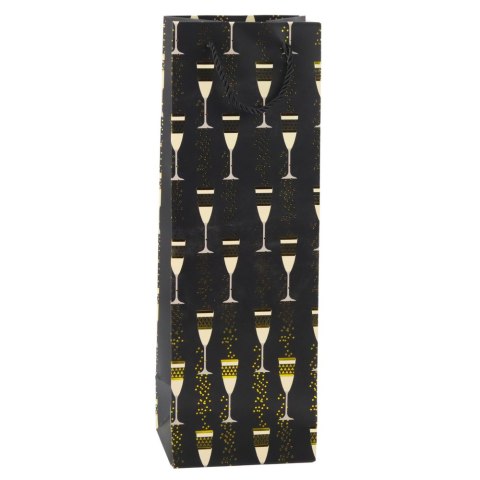 Torba Prezentowa Na Butelkę Motyw Kieliszków 36 x 12 x 10 cm LEAN