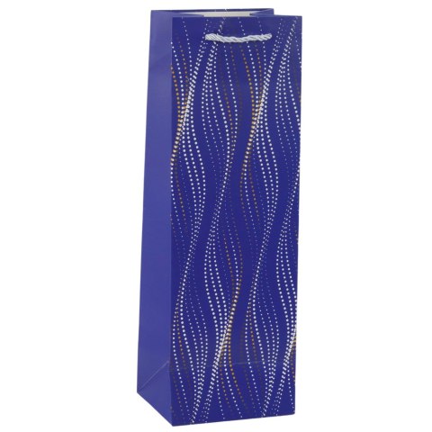 Torba Prezentowa Na Butelkę Połyskujące Fale 35 x 12 x 9 cm LEAN