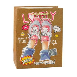 Torba Prezentowa Papierowa Kolorowe Motywy 23 x 18 x 10,5 cm LEAN