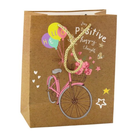 Torba Prezentowa Papierowa Kolorowe Motywy 23 x 18 x 10,5 cm LEAN