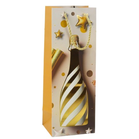 Torba Prezentowa Papierowa Na Butelkę Szampan Pastelowa 35 x 12 x 9 cm LEAN