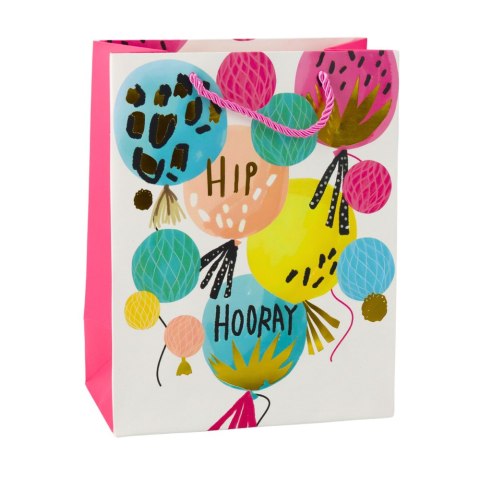 Torba Prezentowa Papierowa Urodzinowa Wzory 23 x 18 x 10,5 cm LEAN