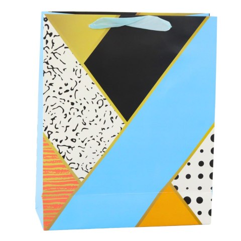 Torba Prezentowa Papierowa Wzory Geometryczne 32 x 26 x 12 cm LEAN