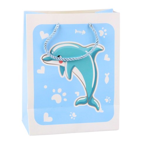 Torba Prezentowa Zwierzęta 3D Pastelowe 23x 18 x 10cm LEAN