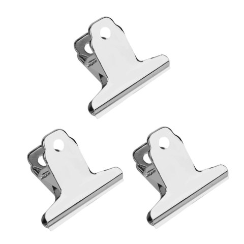 Zestaw Metalowych Klipsów Spinaczy Biurowych 3szt 75mm LEAN