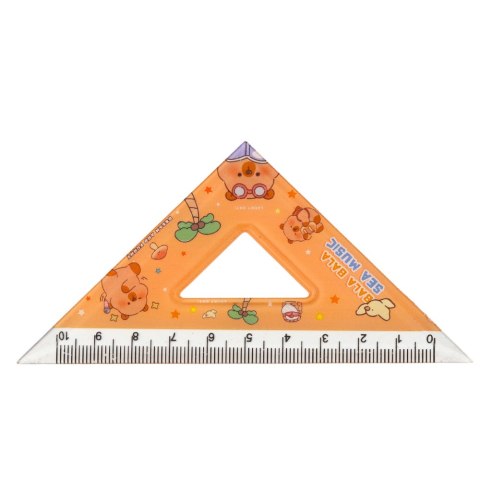 Zestaw Przybory Geometryczne Kapibara Linijka Kątomierz Ekierki 4el LEAN