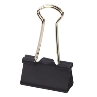 Zestaw Uniwersalne Klipsy Biurowe Stal Sprężynowa Czarne 32mm 12szt LEAN