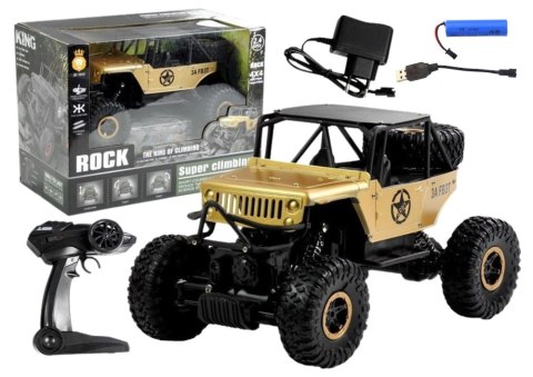 Auto Zdalnie Sterowane Jeep R/C 1:18 Złoty LEAN Toys