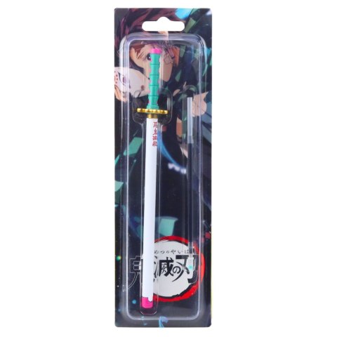 Długopis Miecz Katana Anime Metalowy Czarny Tusz Wymienny Wkład Turkus LEAN