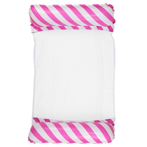 Dmuchany Hamak Wodny Materac Leżak Biało-Różowy 120x70cm LEAN