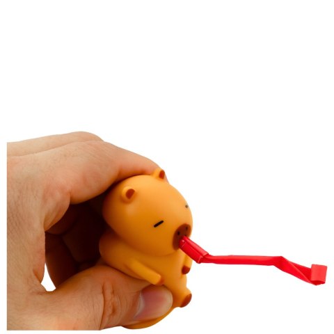 Gniotek Kapibara Z Trąbką Piszczałka Figurka Brązowa 7cm LEAN Toys