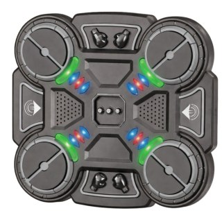 Interaktywna Tarcza Bokserska Muzyczna Światła LED 3 Poziomy Czarna LEAN Toys