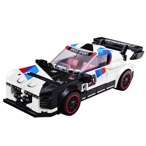 Klocki Konstrukcyjne Samochód Sportowy Robot 2W1 Biały 320 el. LEAN Toys