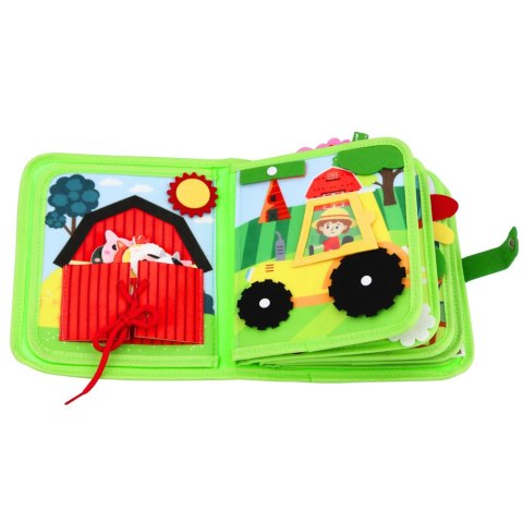 Książeczka Edukacyjna Sensoryczna Dla Dzieci Farma 20 Aktywności LEAN Toys