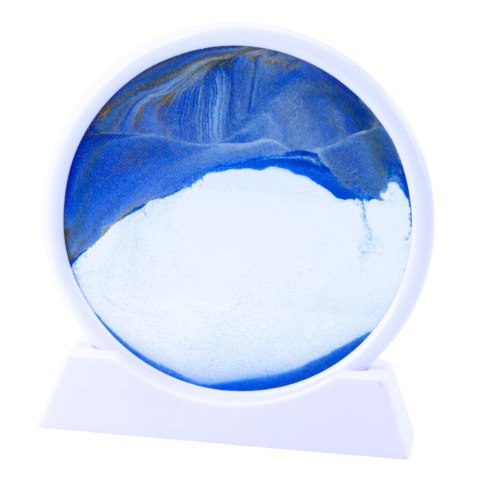 Obraz 3D Ruchomy Piasek Niebieski Dekoracja 360° Biały LEAN