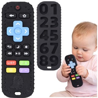 Pilot Dla Malucha Sensoryczny Gryzak Liczby Gumowy Czarny LEAN Toys