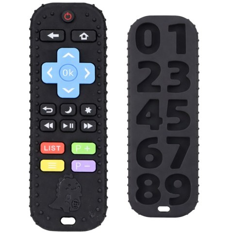 Pilot Dla Malucha Sensoryczny Gryzak Liczby Gumowy Czarny LEAN Toys