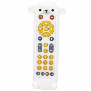 Pilot Interaktywny Edukacyjny Gryzak Światła Dźwięki Owieczka Biały LEAN Toys