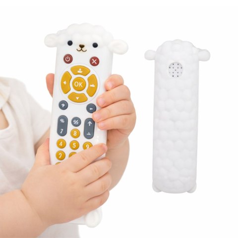 Pilot Interaktywny Edukacyjny Gryzak Światła Dźwięki Owieczka Biały LEAN Toys