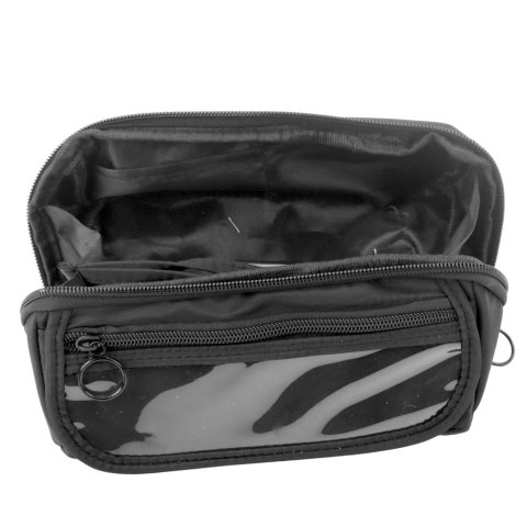 Piórnik Przybornik Szkolny Rozkładany Pojemny Czarny 20x10cm LEAN