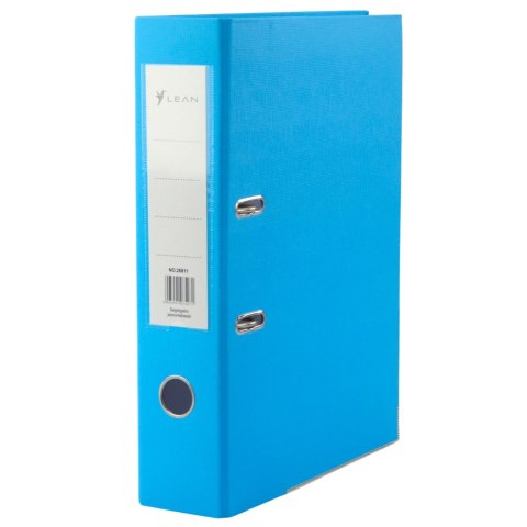 Segregator Na Dokumenty A4/80mm Okucie Mechanizm Dźwigniowy Niebieski LEAN