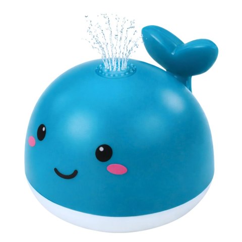 Zabawka Do Kąpieli Pryskający Wieloryb Fontanna Świecący Niebieski LEAN Toys