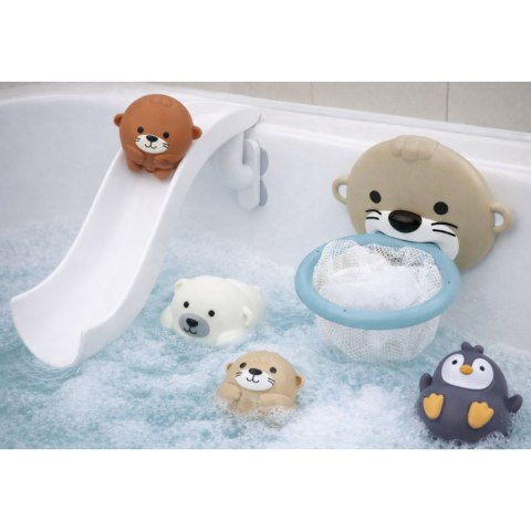 Zabawki Do Kąpieli Wydra Zwierzątka Zjeżdżalnia Kosz Sitko 10 el. LEAN Toys