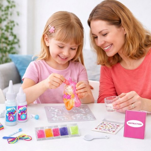 Zestaw Kreatywny DIY Żelowa Biżuteria Figurki Świecące w Ciemności LEAN TOYS