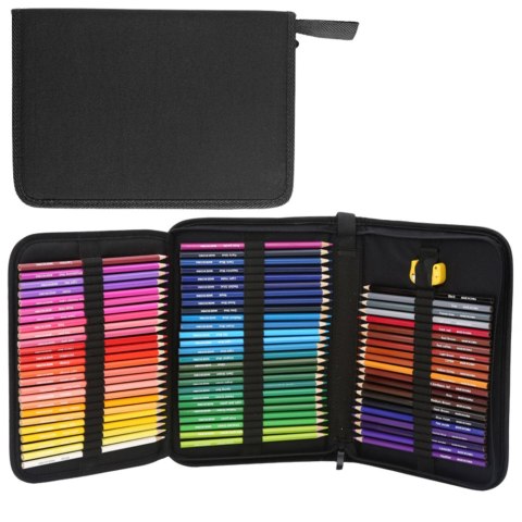 Zestaw Kredki Do Rysowania Szkicowania Sześciokątne Piórnik Etui 72el LEAN