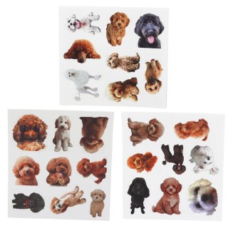 Zestaw Naklejki Z Pudelkami Pieski Do Ozdabiania Różne Motywy 54 szt. LEAN TOYS