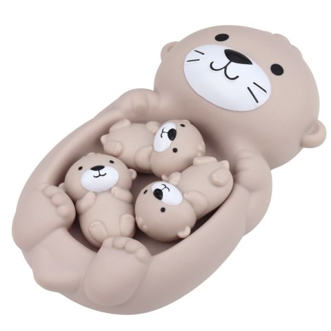 Zestaw Zabawki Do Kąpieli Wydra Rodzinka Kosz Piłeczki 7 el. LEAN Toys