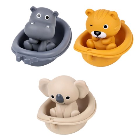 Zestaw Zabawki Do Kąpieli Zwierzątka w Łódeczkach Zjeżdżalnia 11 el. LEAN Toys