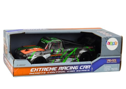 Autko Zdalnie Sterowane RC 1:16 Gumowe Koła Drift Szaro-Zielone LEAN Toys