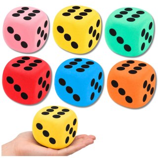 Duża Kość Piankowa Do Gry Zabawy Edukacyjna Mix 8 cm LEAN Toys