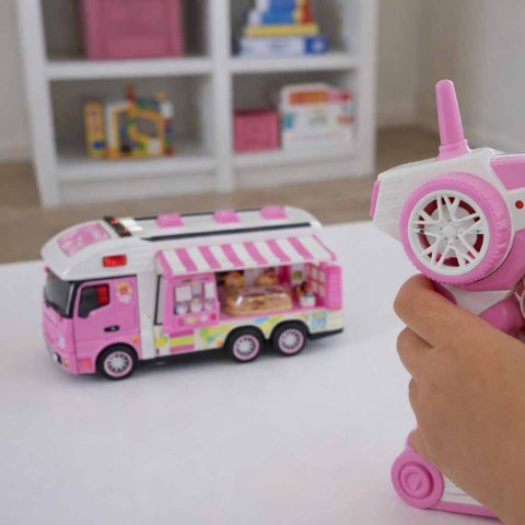 Kamper zdalnie sterowany na pilota samochód kempingowy auto 2,4GHz dźwięki światła akcesoria różowy Kik Sp. z o. o. Sp. k.