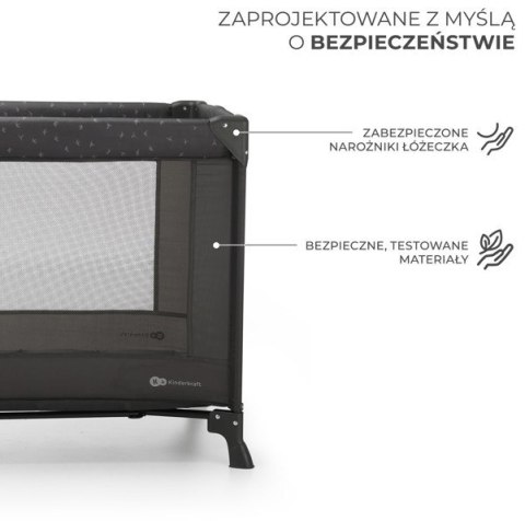 Łóżeczko turystyczne JOY LIGHT GREY Kinderkraft