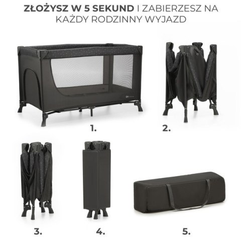 Łóżeczko turystyczne JOY LIGHT GREY Kinderkraft