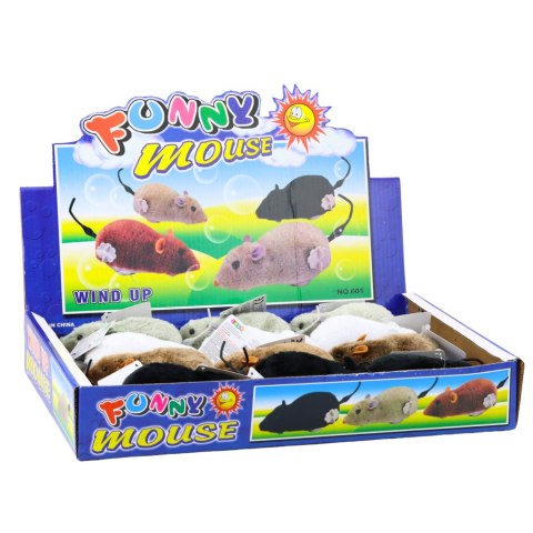 Nakręcana Mysz Futrzana Jeżdżąca Interaktywna Mix LEAN TOYS