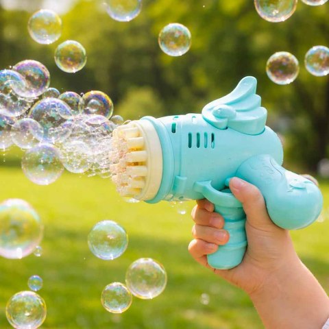 Pistolet do baniek mydlanych bańki mydlane ze skrzydłami niebieski Kik Sp. z o. o. Sp. k.