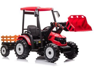 Traktor Na Akumulator Z Przyczepą Hercules Czerwony 24V LEAN CARS