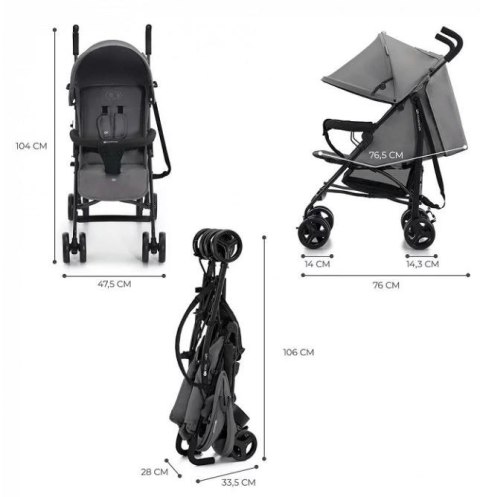 Wózek spacerowy TIK STONE GREY Kinderkraft