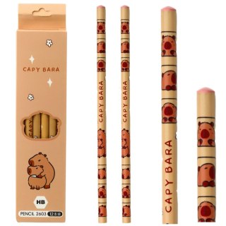 Zestaw Ołówków Do Szkicowania Z Kapibarą 12 Sztuk LEAN
