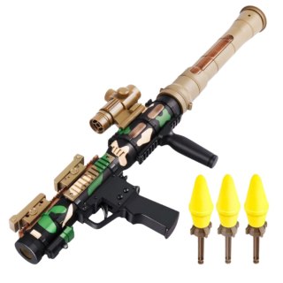 Zestaw Wojskowy Militarny Bazooka RPG Hełm Tracza Piankowe Pociski LEAN Toys