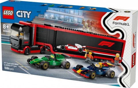 Klocki City 60445 F1 Ciężarówka z bolidami RB20 i AMR24 F1 LEGO