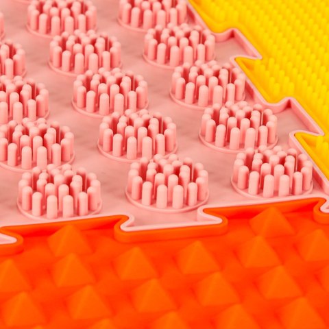 Mata sensoryczna puzzle montessori do masażu stóp 8 elementów kolorowe Kik Sp. z o. o. Sp. k.