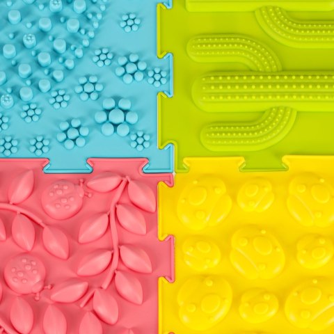 Mata sensoryczna puzzle montessori do masażu stóp 8 elementów pastelowe Kik Sp. z o. o. Sp. k.