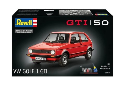 Model plastikowy samochód VW Golf1 GTI 50 years 1:24 Revell