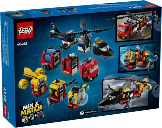 LEGO City 60462 - Zestaw z helikopterem, wozem strażackim i łodzią podwodną